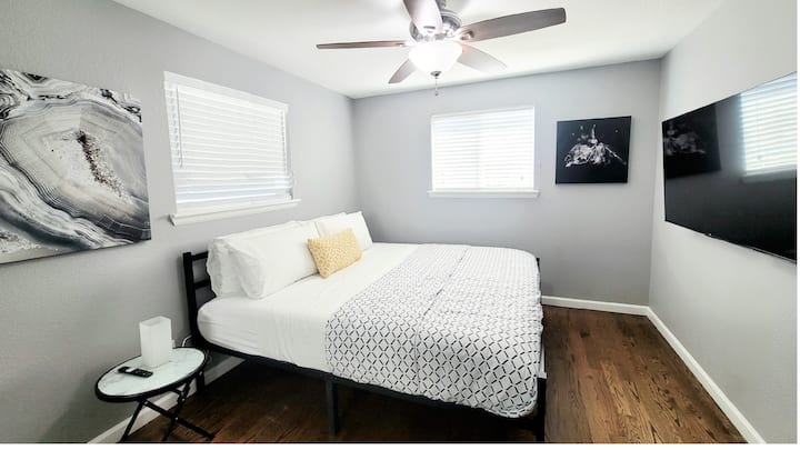 King Bedroom with Smart Flat Screen TV