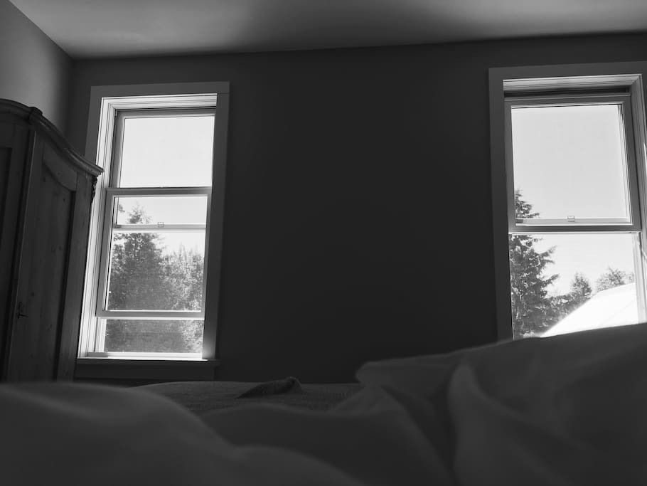 Sweet, sleepy, morning view from the pillows in room no. 3.