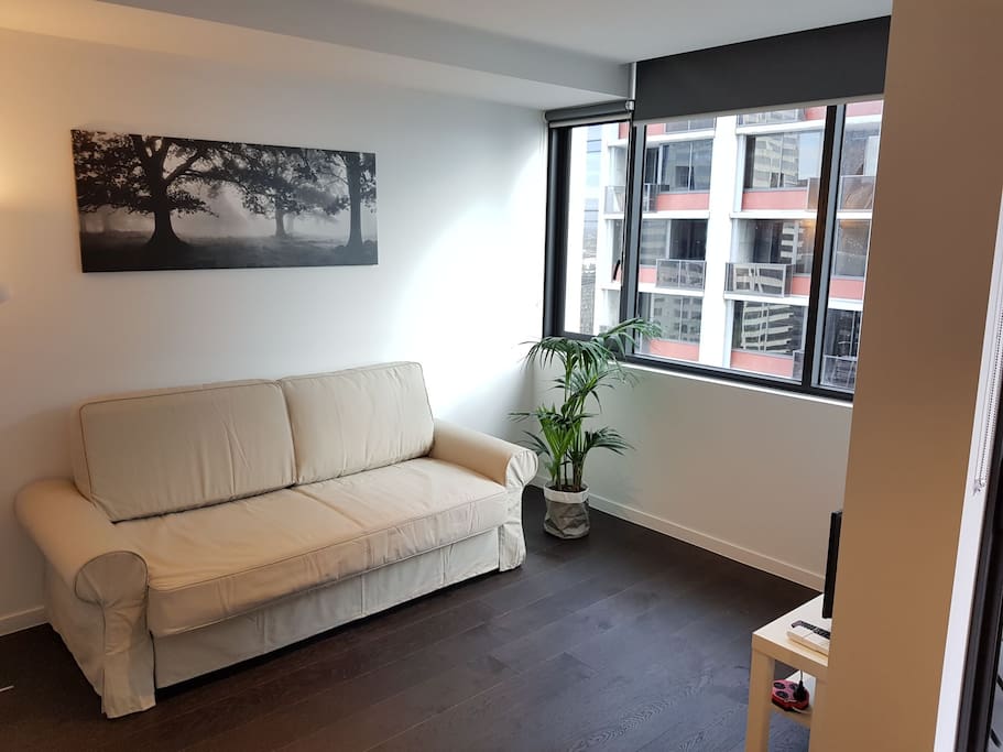 A sofa bed