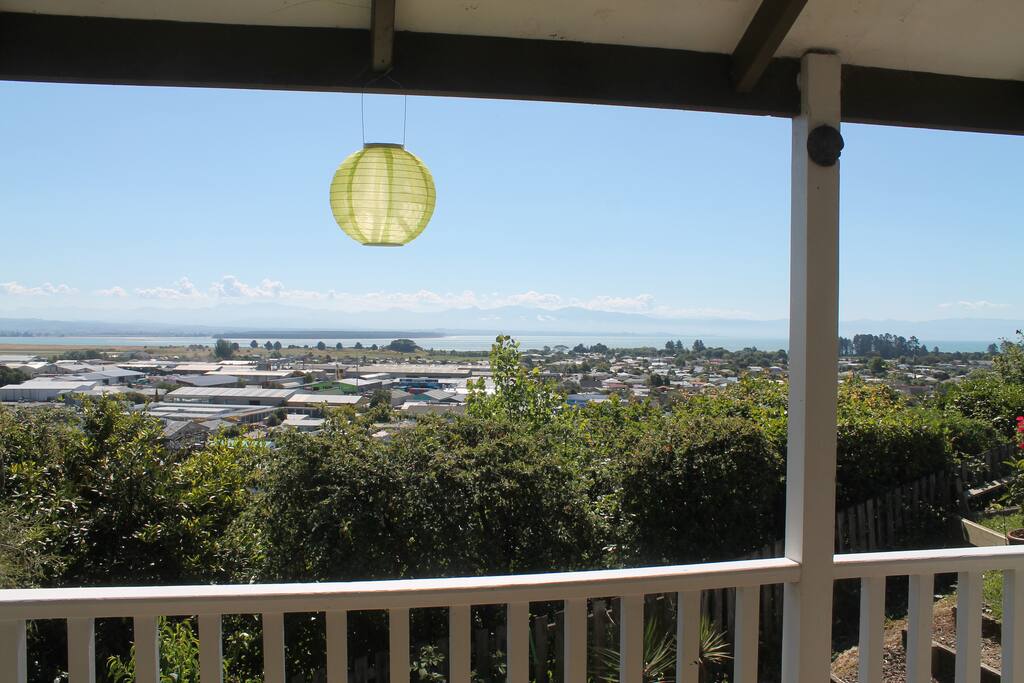 View from house over Tasman Bay and Rabbit Island.