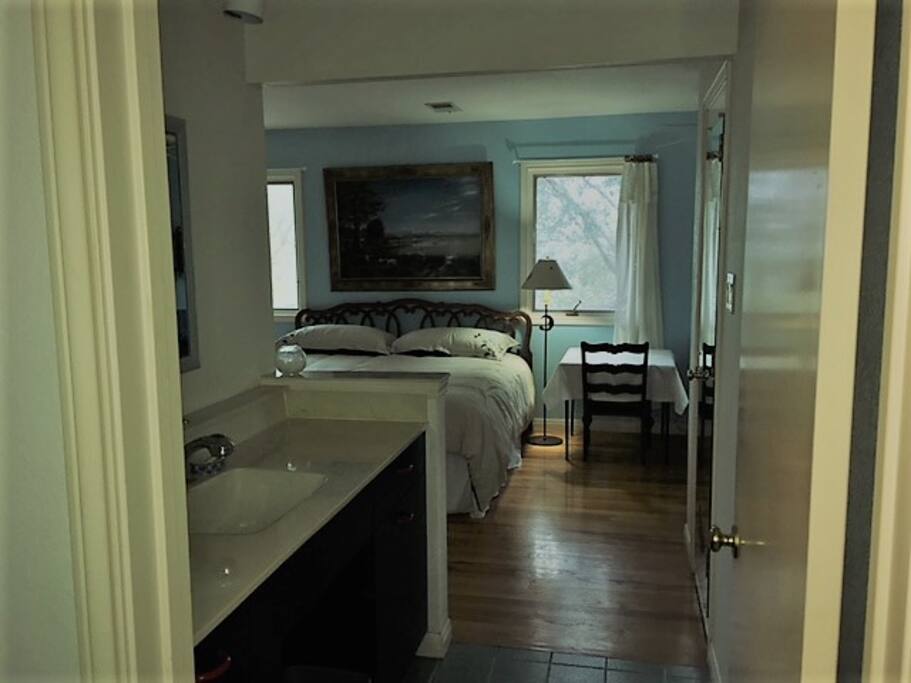 Bedroom A with sink area