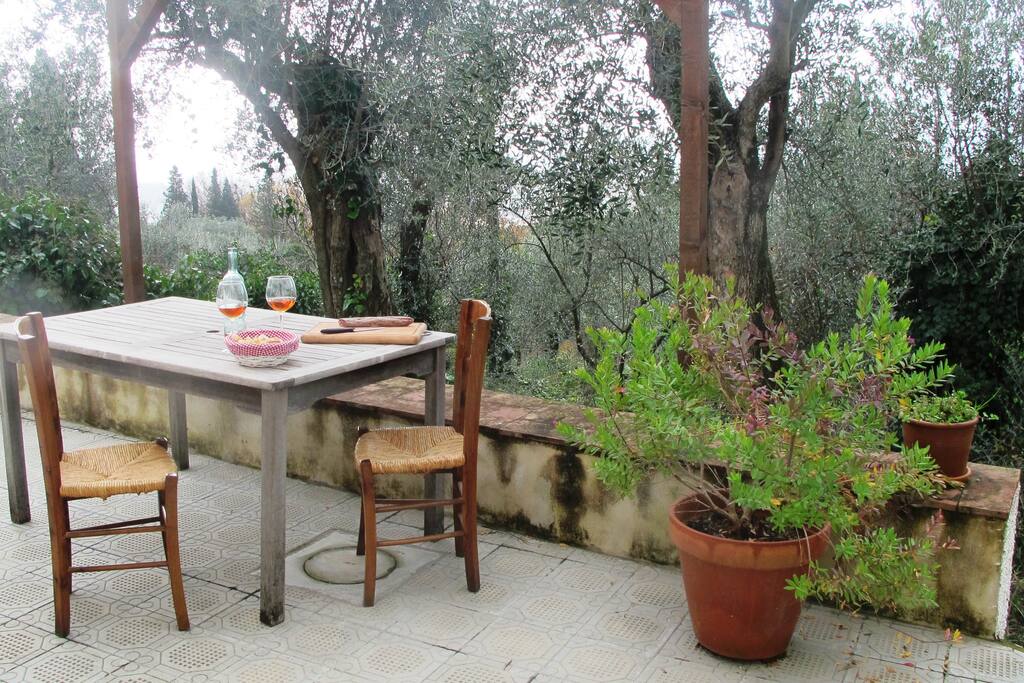 Ancora la terrazza sull'uliveto