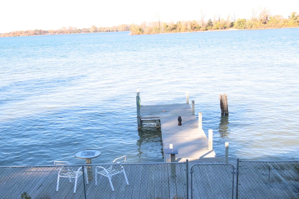 Private Dock with Patio Seating, Great for Fishing, Bird Watching and Relaxing with a cup of coffee