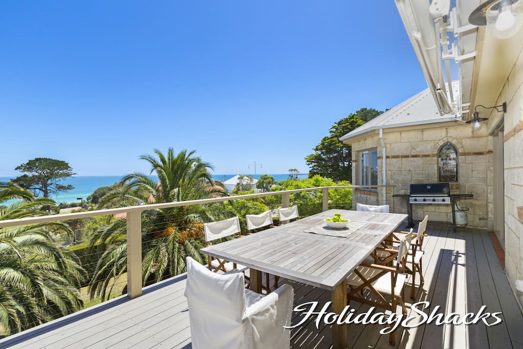 Magnificent water views from the al fresco dining deck