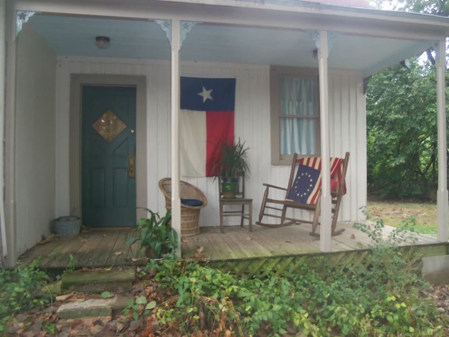 Front Porch Sitting Looking out on Wooded Acreage across the Street