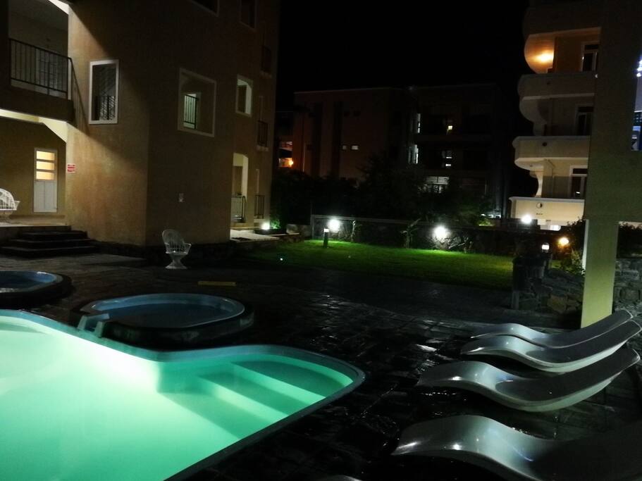 Pool & Garden by night