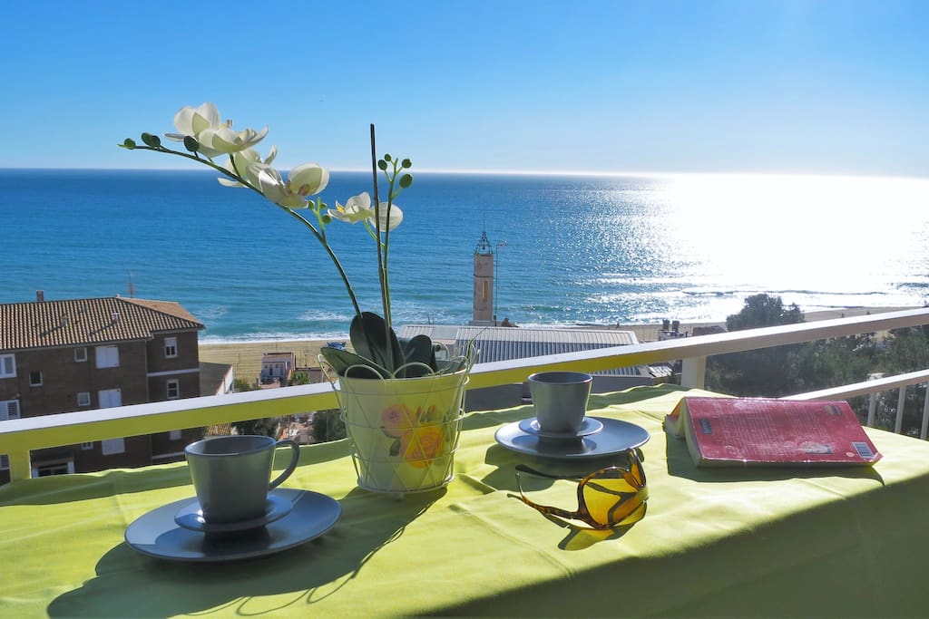 fantastic view from the balcony to the sea