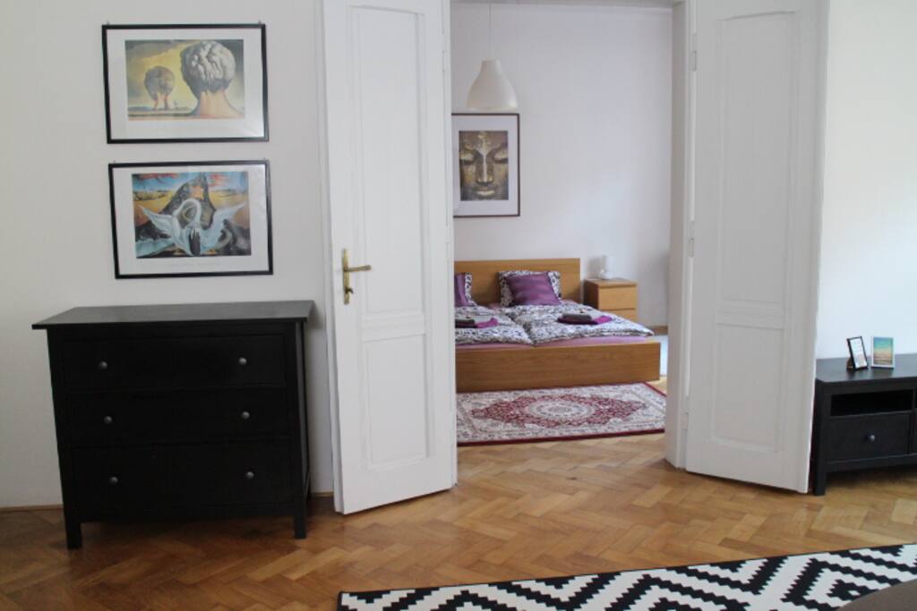 Door to the living room can be closed as well
