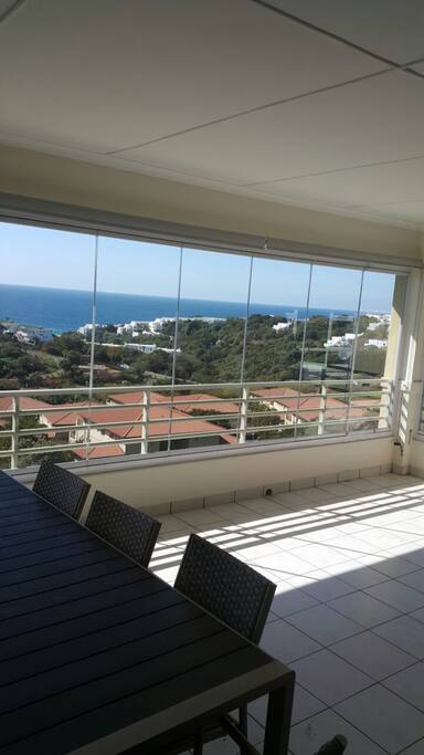 View from patio, all windows slide open. Panoramic View effect.