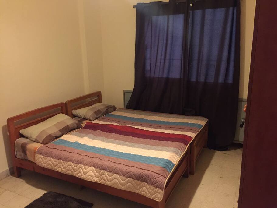 Room 1 with 2 single beds