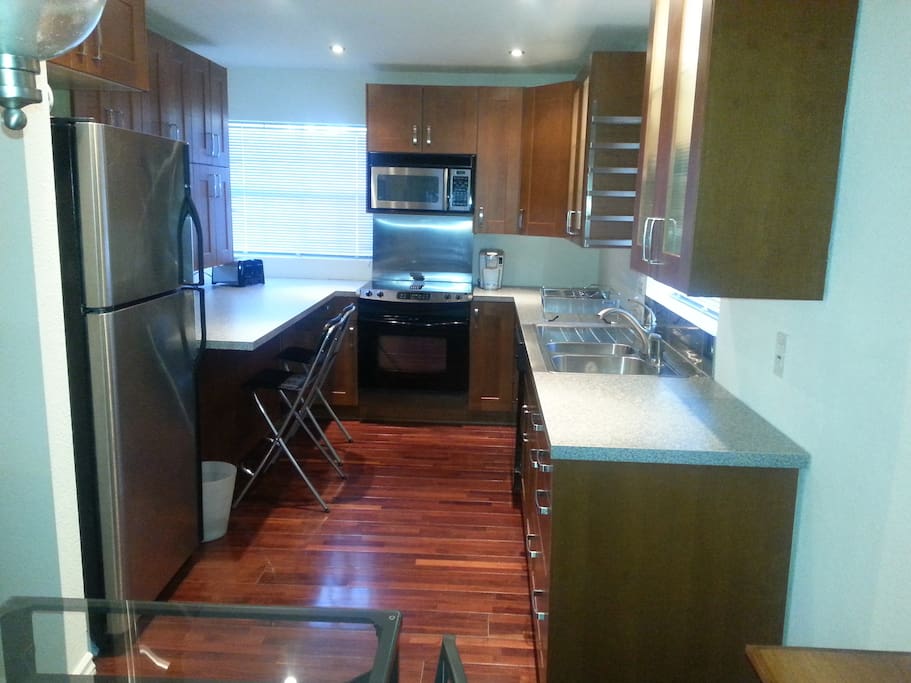 Kitchen with M/W, D/W, stove, Keurig,