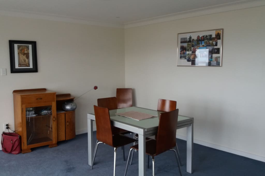 Dining room with extendable table