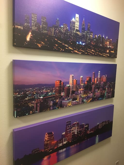Skyline art - Philadelphia, Los Angeles, Austin