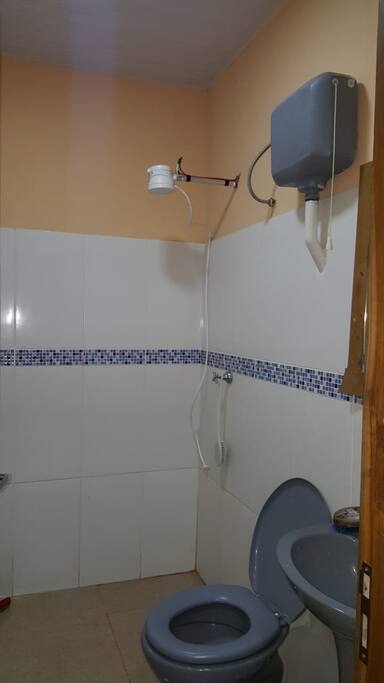 El baño con agua caliente