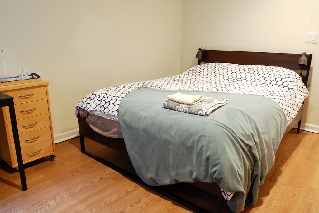 Queen Bed with super soft pillow top mattress