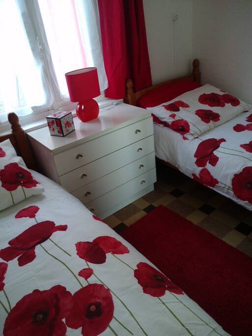 The downstairs bedroom