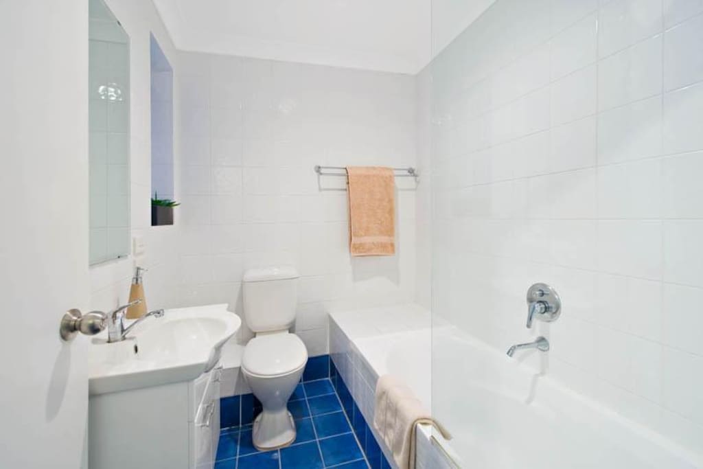 Clean shower, bath and toilet