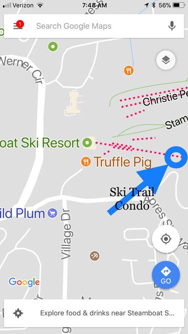 Location, location, location! Walk out of the condo, grab your skis from the ski locker, put them on (or walk 25 steps, if no snow has recently fallen). The gondola, chair lift & village is a quick, (green trail), 3 minutes away.