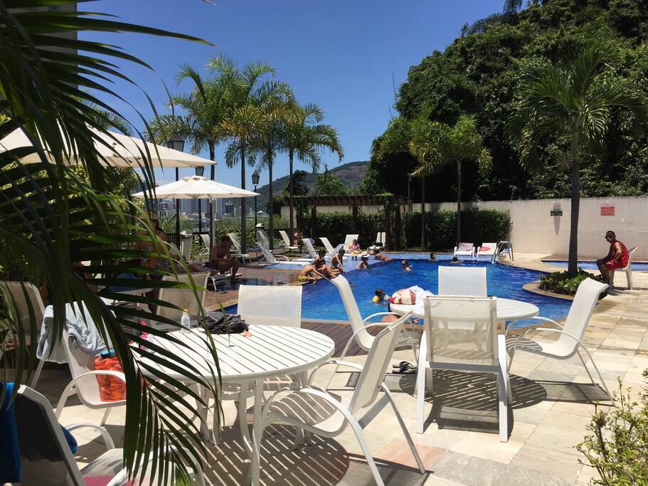Plunge into the pool or flee into the shade!