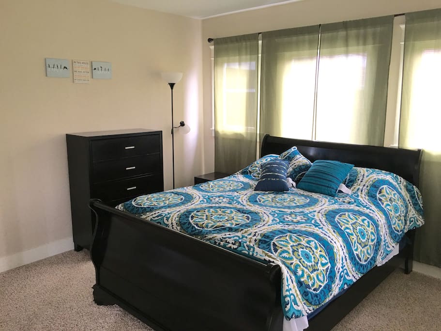 Master bedroom with Queen size bed