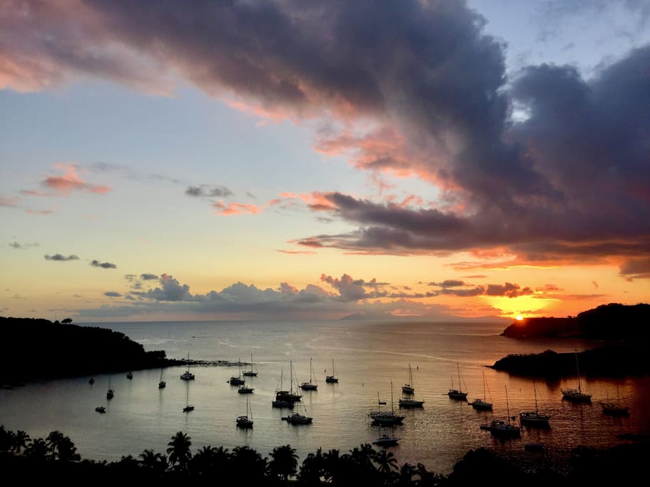 Sunset from Villa Deck