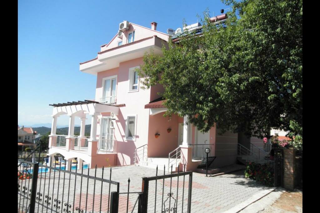 View of apartment entrance from the road