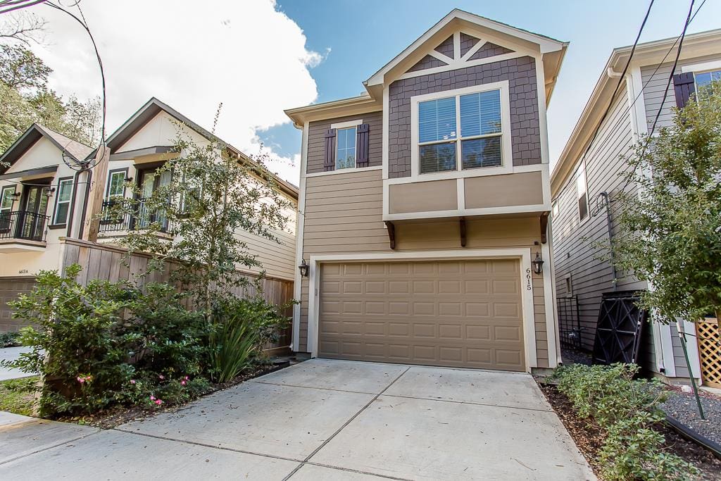 New craftsman style single family home in a quiet, cozy neighborhood tucked away in the middle of the city. 2 car garage parking plus driveway parking.