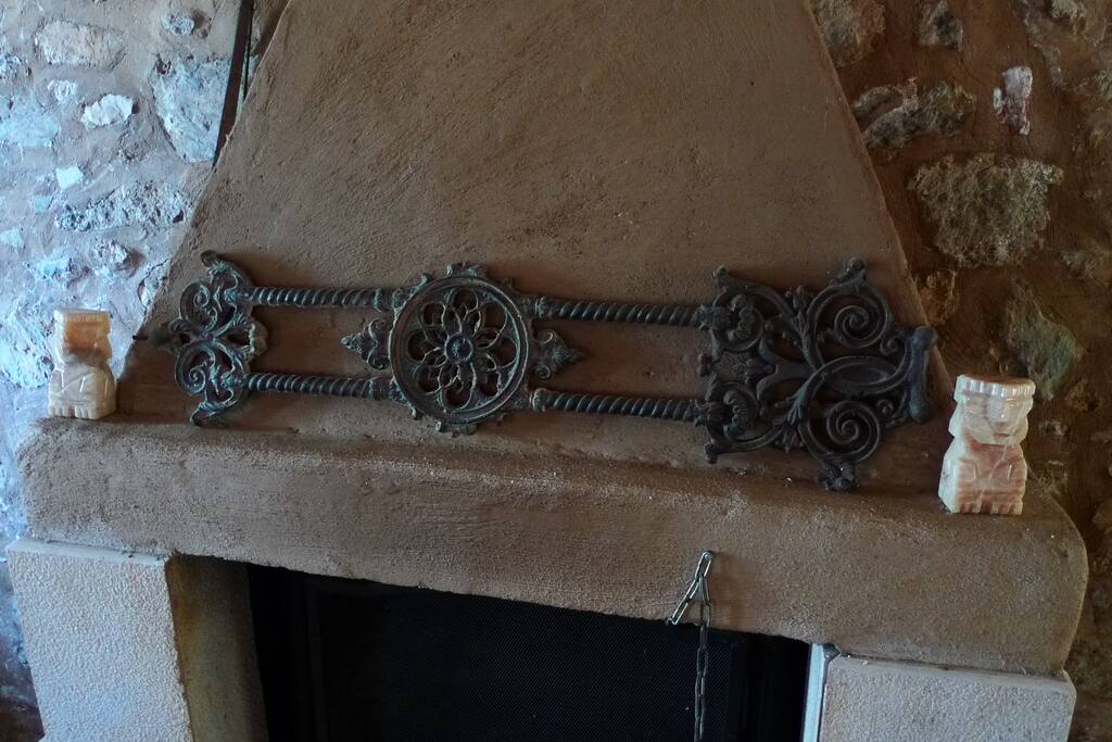 The fireplace is the original.