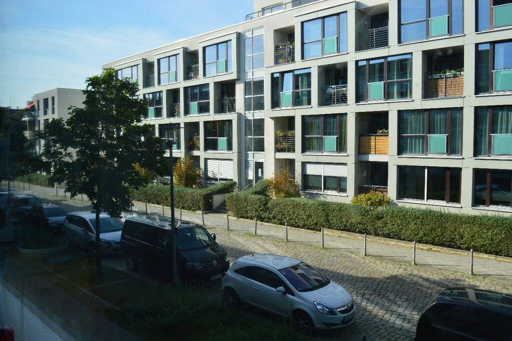 Outside Building View and kitchen View