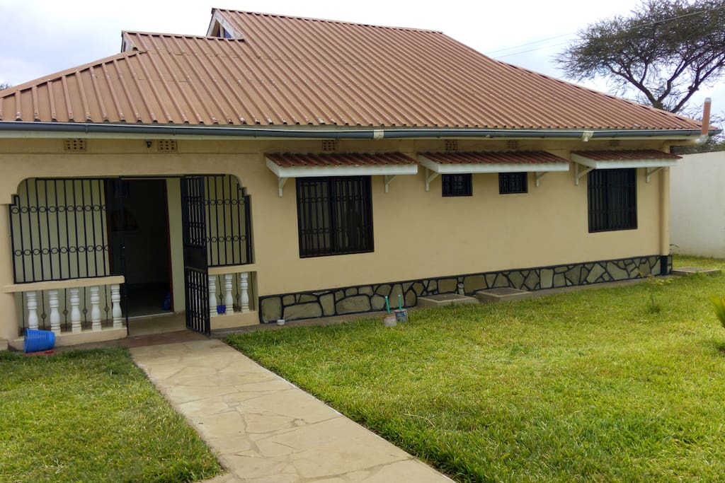 The main house front view from inside the compound