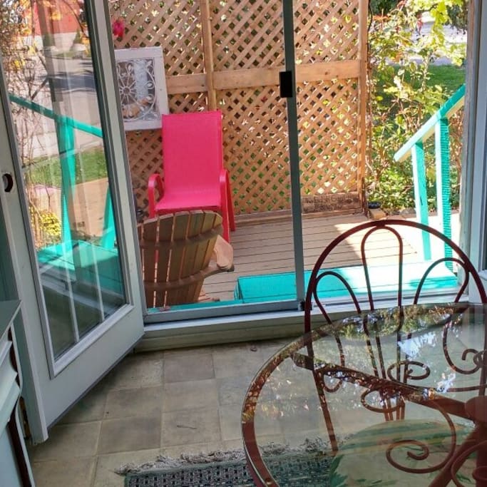Relax on your private patio through the garden doors.