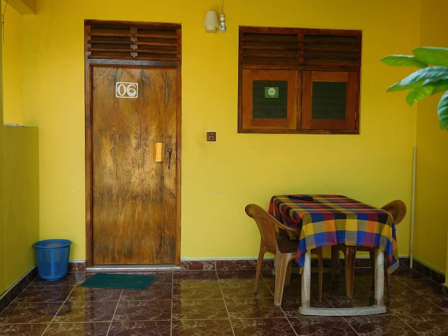 Every room has a terrace with a table and chairs for your relax time
