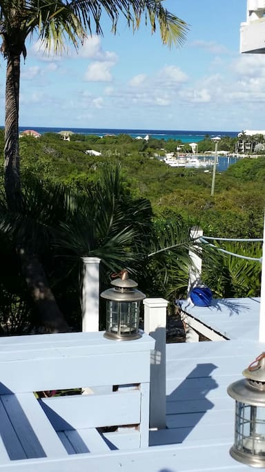 The view of Turtle Cove Marina and Atlantic Ocean from your deck. Pretty!