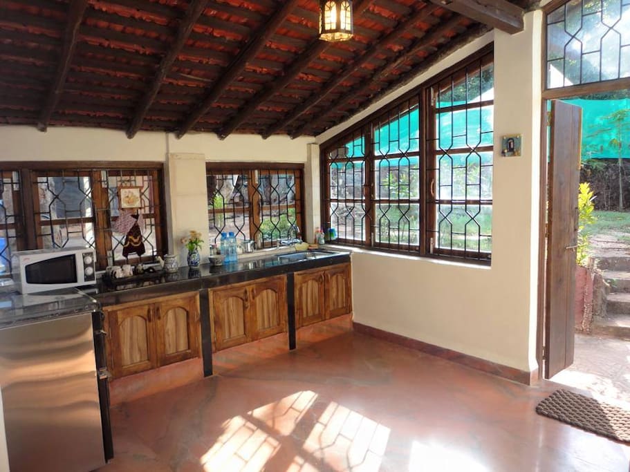 Kitchen - looking out onto the garden.