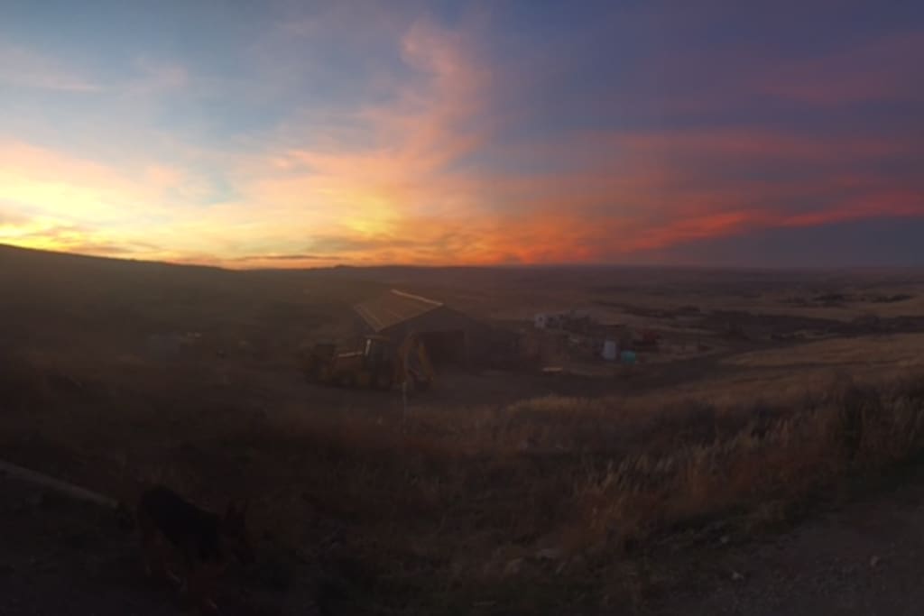 Example of a Wyoming Cotton Candy sunset off our deck