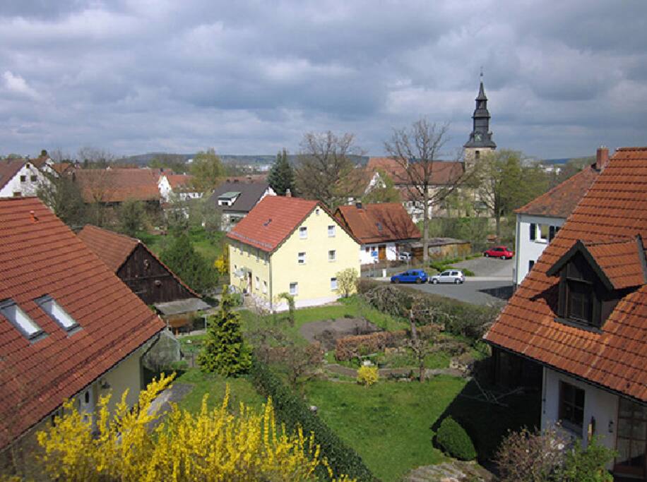Aussicht vom Balkon nach Westen