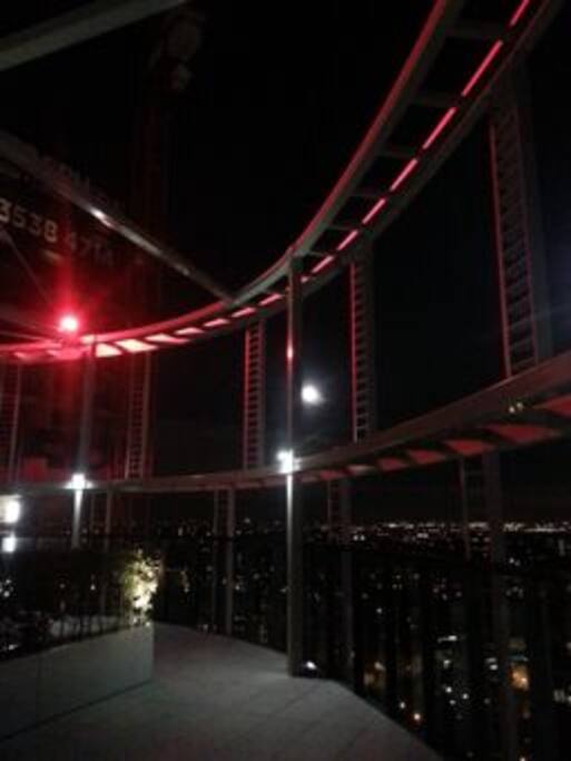 view from the roof at night