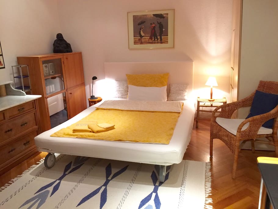 This is your single bed, if you're coming alone
