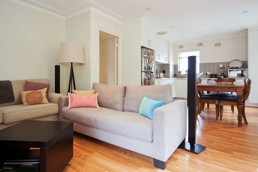 Park yourself on comfortable sofas