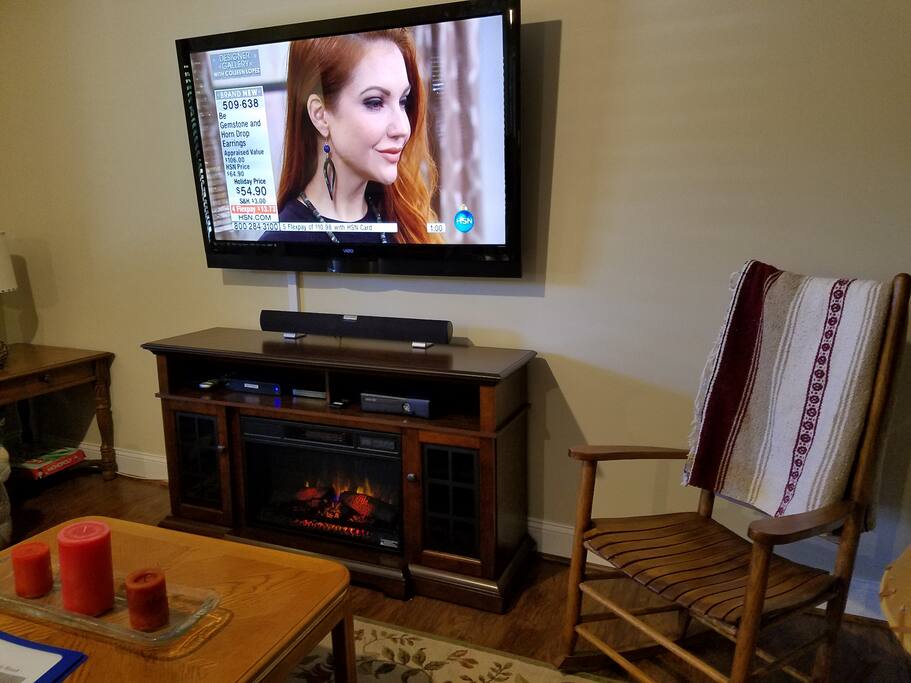 Livingroom with electric Fireplace
