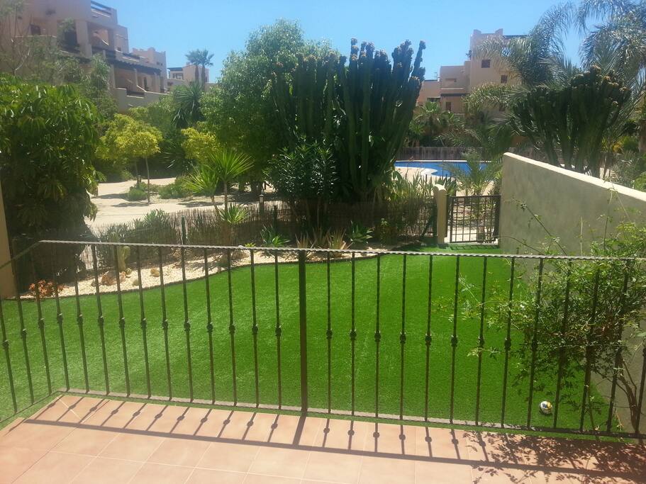 A wonderful view from the terrace into the pool!