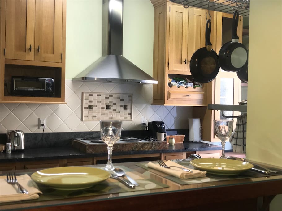 Dine at an eating bar or table.