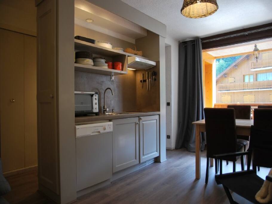 Kitchenette dans salon
