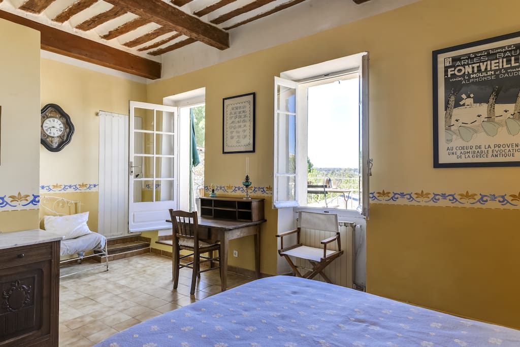 Chambre Picholine, côté terrasse privée
