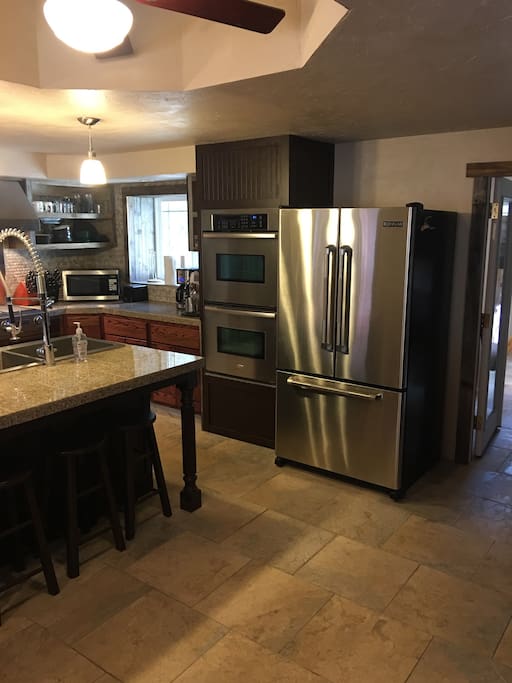 Double convection ovens and stainless steel refrigerator