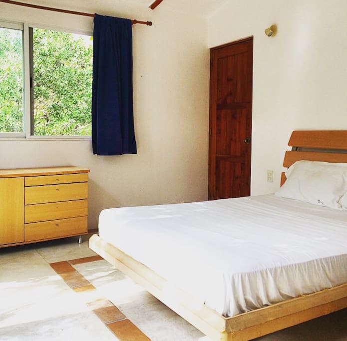 Luminous room with straight access to the terrace, comfortable double sized bed and bathroom with shower (hot water available)