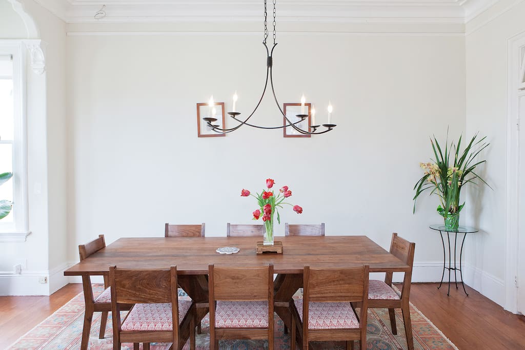 Dining room can seat eight