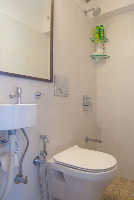 Tiny lil ensuite bathroom - clean, with a hot shower and all essentials