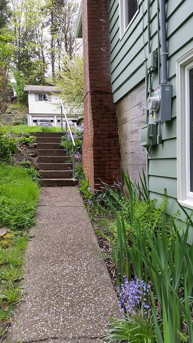 Stairs leading to private entrance