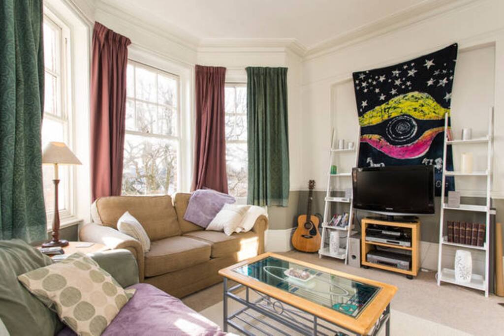 TV, apple tv, DVD player, playstation, surround sound.